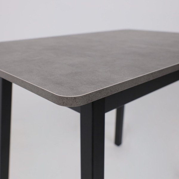 Изображение товара Обеденный стол Мамадома Tirk Radial-94 раздвижной 94-126x64 (дымчатая керамика/черный)