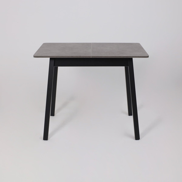 Изображение товара Обеденный стол Мамадома Tirk Radial-94 раздвижной 94-126x64 (дымчатая керамика/черный)