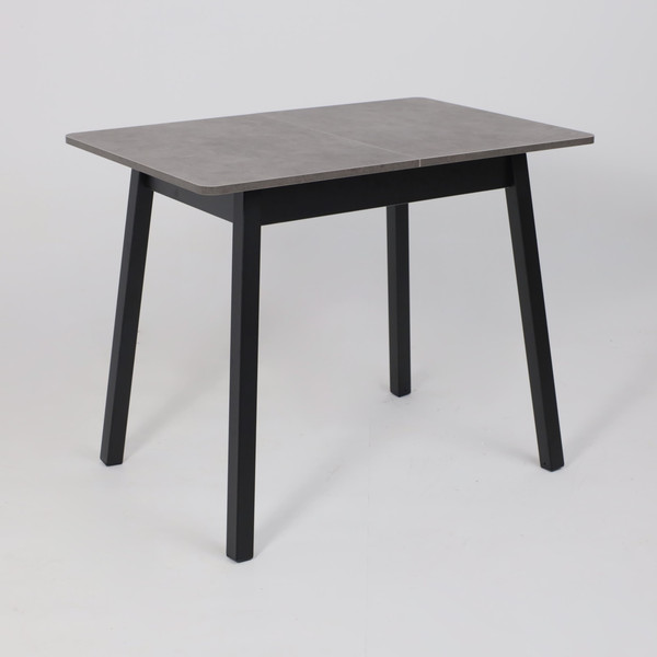 Изображение товара Обеденный стол Мамадома Tirk Radial-94 раздвижной 94-126x64 (дымчатая керамика/черный)