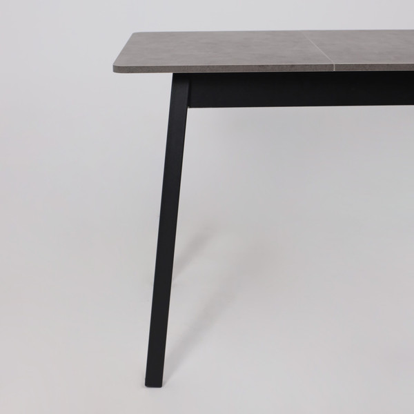 Изображение товара Обеденный стол Мамадома Tirk Radial-94 раздвижной 94-126x64 (дымчатая керамика/черный)