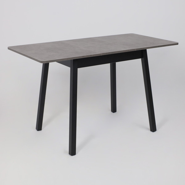 Изображение товара Обеденный стол Мамадома Tirk Radial-94 раздвижной 94-126x64 (дымчатая керамика/черный)