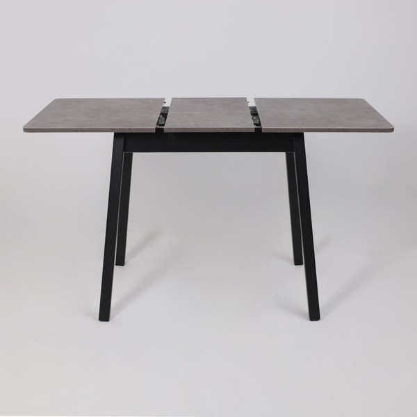 Изображение товара Обеденный стол Мамадома Tirk Radial-94 раздвижной 94-126x64 (дымчатая керамика/черный)