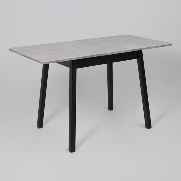 Изображение товара Обеденный стол Мамадома Tirk Radial-94 раздвижной 94-126x64 (серый сланец/черный)