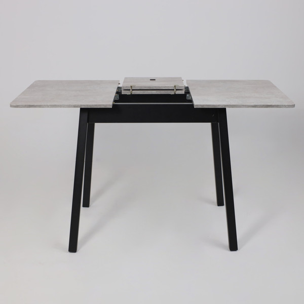 Изображение товара Обеденный стол Мамадома Tirk Radial-94 раздвижной 94-126x64 (серый сланец/черный)