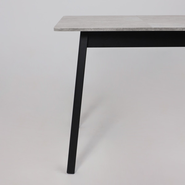 Изображение товара Обеденный стол Мамадома Tirk Radial-94 раздвижной 94-126x64 (серый сланец/черный)