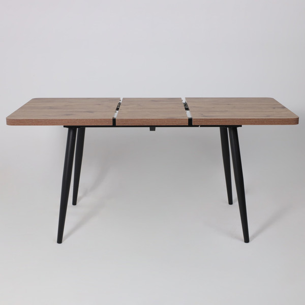 Изображение товара Обеденный стол Мамадома Borg Radial-120 раздвижной 120-160x80 (дуб веллингтон/черный)