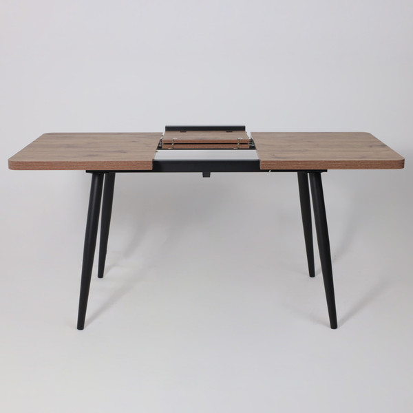 Изображение товара Обеденный стол Мамадома Borg Radial-120 раздвижной 120-160x80 (дуб веллингтон/черный)