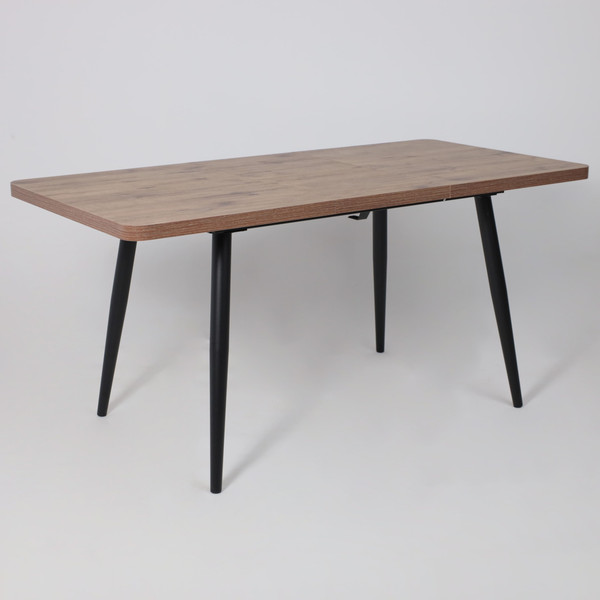 Изображение товара Обеденный стол Мамадома Borg Radial-120 раздвижной 120-160x80 (дуб веллингтон/черный)