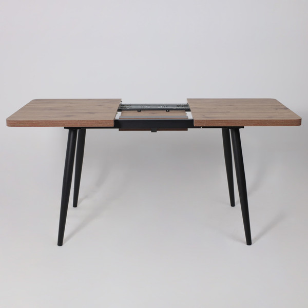 Изображение товара Обеденный стол Мамадома Borg Radial-120 раздвижной 120-160x80 (дуб веллингтон/черный)