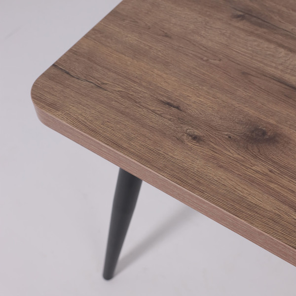 Изображение товара Обеденный стол Мамадома Borg Radial-120 раздвижной 120-160x80 (дуб веллингтон/черный)