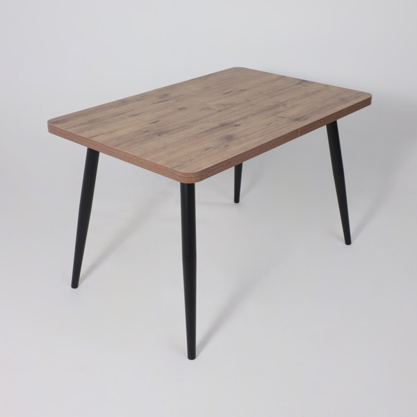 Изображение товара Обеденный стол Мамадома Borg Radial-120 раздвижной 120-160x80 (дуб веллингтон/черный)