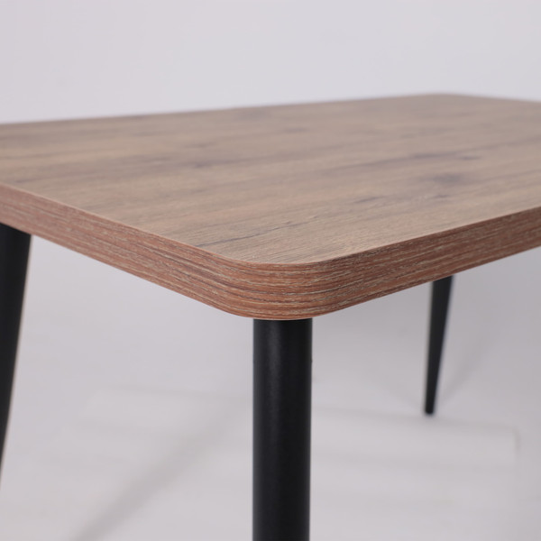 Изображение товара Обеденный стол Мамадома Borg Radial-120 раздвижной 120-160x80 (дуб веллингтон/черный)