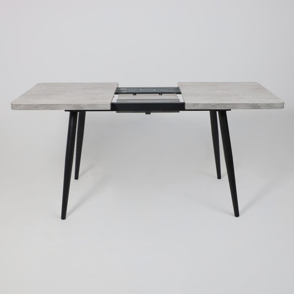 Изображение товара Обеденный стол Мамадома Borg Radial-120 раздвижной 120-160x80 (серый сланец/черный)