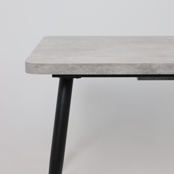 Изображение товара Обеденный стол Мамадома Borg Radial-120 раздвижной 120-160x80 (серый сланец/черный)