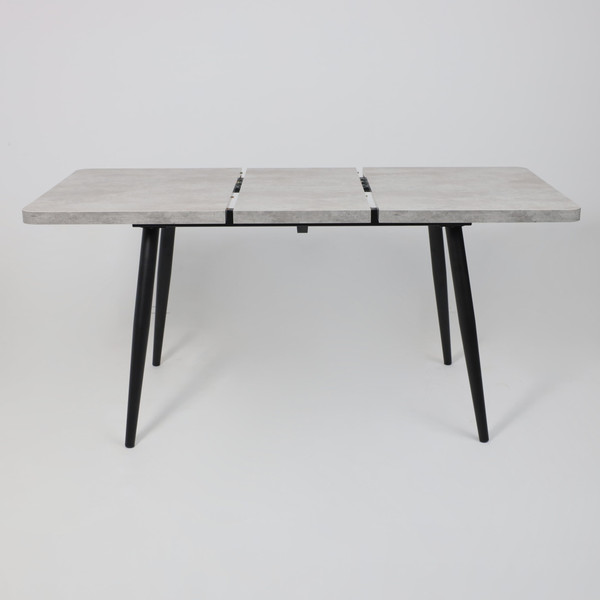 Изображение товара Обеденный стол Мамадома Borg Radial-120 раздвижной 120-160x80 (серый сланец/черный)