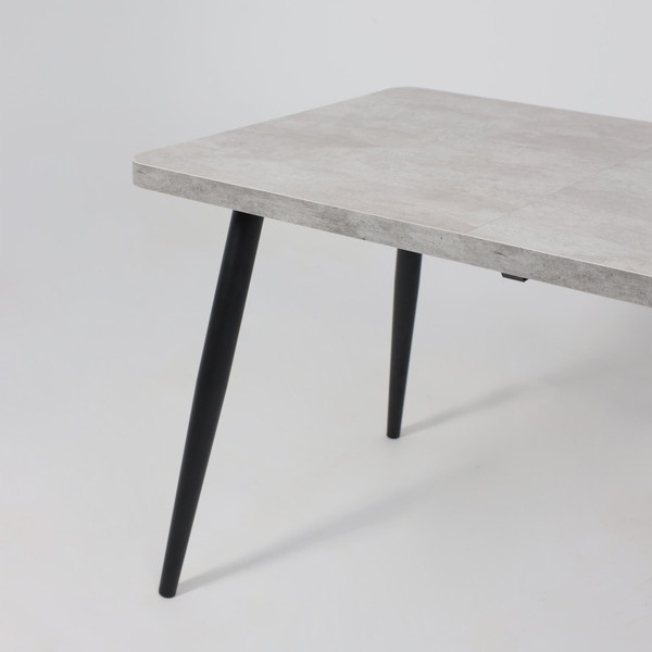 Изображение товара Обеденный стол Мамадома Borg Radial-120 раздвижной 120-160x80 (серый сланец/черный)