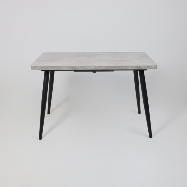 Изображение товара Обеденный стол Мамадома Borg Radial-120 раздвижной 120-160x80 (серый сланец/черный)