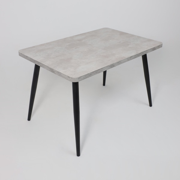 Изображение товара Обеденный стол Мамадома Borg Radial-120 раздвижной 120-160x80 (серый сланец/черный)