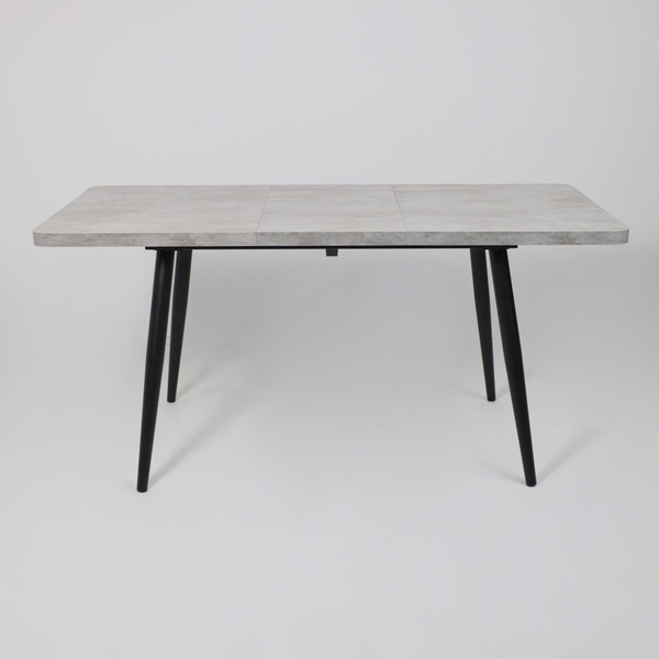 Изображение товара Обеденный стол Мамадома Borg Radial-120 раздвижной 120-160x80 (серый сланец/черный)