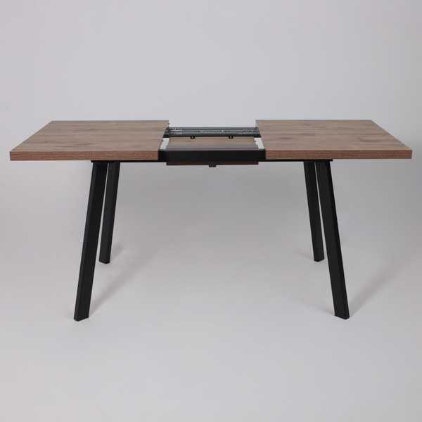 Изображение товара Обеденный стол Мамадома Borg-120 раздвижной 120-160х80 (дуб веллингтон/черный)