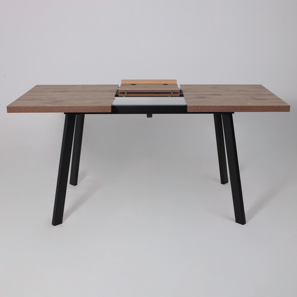 Изображение товара Обеденный стол Мамадома Borg-120 раздвижной 120-160х80 (дуб веллингтон/черный)