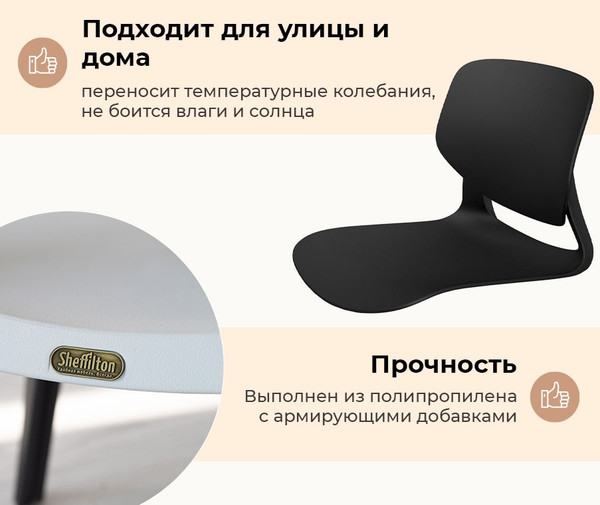 Изображение товара Стул барный Sheffilton SHT-ST59/S196-1 (черный/хром)