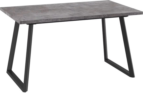 Изображение товара Обеденный стол Мамадома Loft-140 раздвижной 140-180х85 (дымчатая керамика/черный)