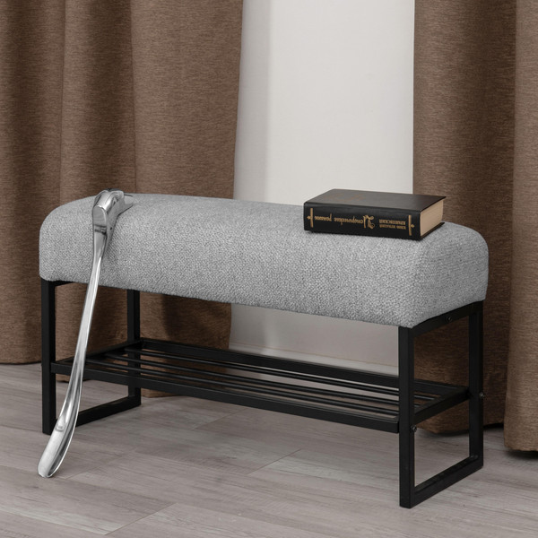 Изображение товара Банкетка Tetchair Чарли Люкс (велюр/букле, VT shape silver)