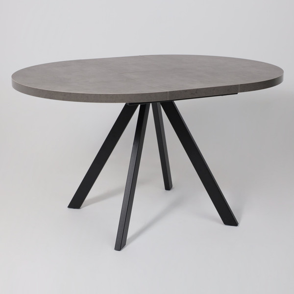 Изображение товара Обеденный стол Мамадома Рондо М-100 круглый раздвижной 100-135 (дымчатая керамика/черный)