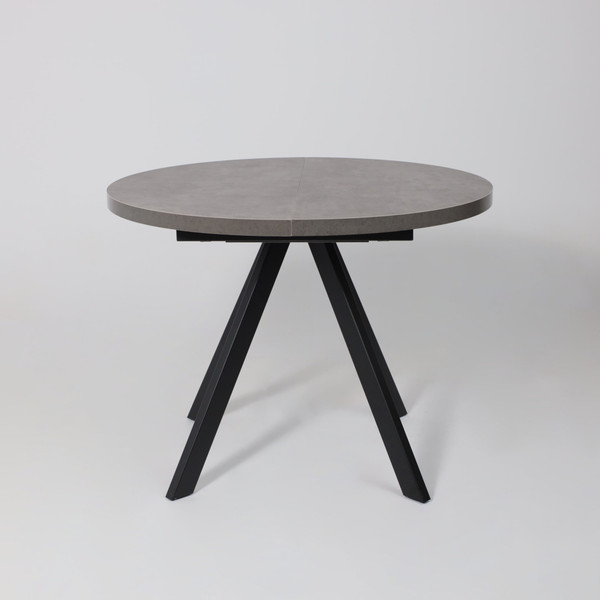 Изображение товара Обеденный стол Мамадома Рондо М-100 круглый раздвижной 100-135 (дымчатая керамика/черный)