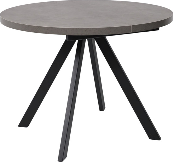 Изображение товара Обеденный стол Мамадома Рондо М-100 круглый раздвижной 100-135 (дымчатая керамика/черный)