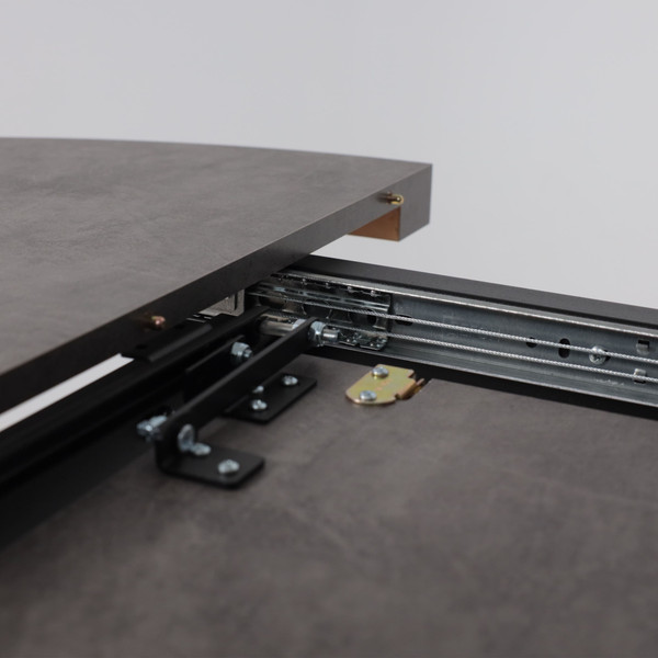 Изображение товара Обеденный стол Мамадома Рондо М-100 круглый раздвижной 100-135 (дымчатая керамика/черный)