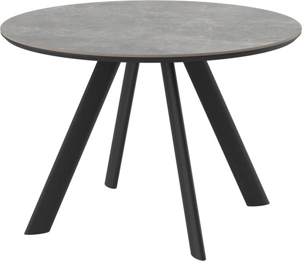 Изображение товара Обеденный стол Мамадома Rondy-116 круглый нераздвижной (Dolmen Grey Premium Cer/черный)
