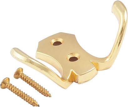 Изображение товара Крючок для одежды Нора-М №10 2-х рож. (золотистый)