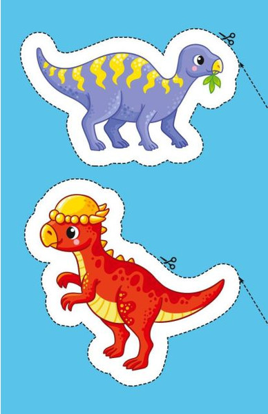 Изображение товара Развивающая книга Эксмо Мои первые вырезалки. Динозавры, мягкая обложка