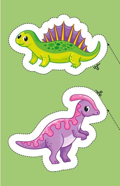 Изображение товара Развивающая книга Эксмо Мои первые вырезалки. Динозавры, мягкая обложка