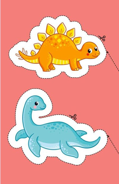 Изображение товара Развивающая книга Эксмо Мои первые вырезалки. Динозавры, мягкая обложка