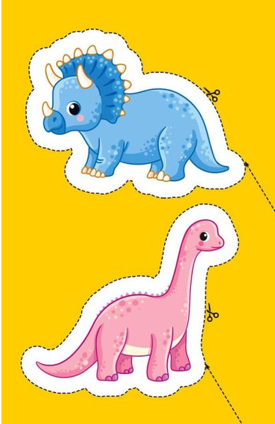 Изображение товара Развивающая книга Эксмо Мои первые вырезалки. Динозавры, мягкая обложка