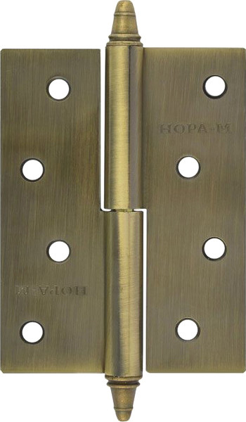 Изображение товара Петля дверная Нора-М 610-4 100x75x2.5 AВ (правая, бронза старая покр.)