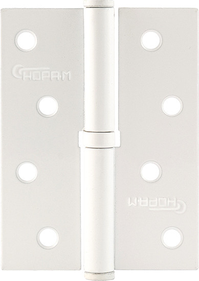 Изображение товара Петля дверная Нора-М 750-4 100x75x2.5 PB (левая, белый)