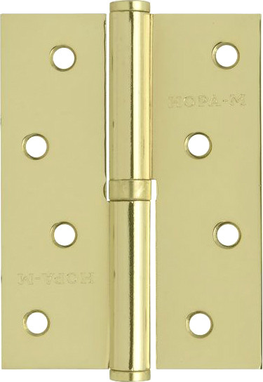 Изображение товара Петля дверная Нора-М 750-4 100x75x2.5 (левый, золотистый)