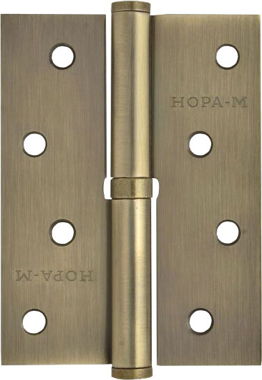 Изображение товара Петля дверная Нора-М 750-4 100x75x2.5 (правая, старая бронза)