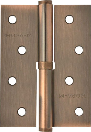 Изображение товара Петля дверная Нора-М 750-4 100x75x2.5 (левая, старая медь)