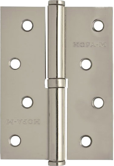 Изображение товара Петля дверная Нора-М 750-4 100x75x2.5 (правая, хром)