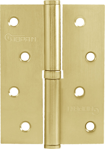 Изображение товара Петля дверная Нора-М 750-4-FHP-STD 100x70x2.5 (левая, матовое золото)