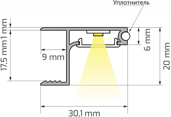 Изображение товара Уплотнитель для профиля AKS Capella / 105 016