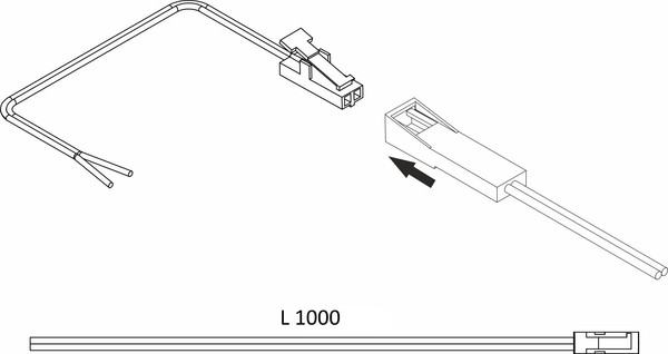 Изображение товара Шнур соединительный для светодиодной ленты AKS 103 030 (1м)