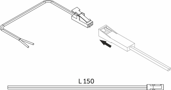 Изображение товара Шнур соединительный для светодиодной ленты AKS 78 712 (15см)