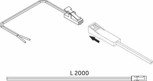 Изображение товара Шнур соединительный для светодиодной ленты AKS 92 641 (2м)