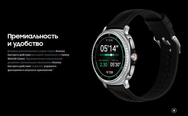 Изображение товара Умные часы Samsung Galaxy Watch 8 Classic 46mm LTE / SM-L505FZKACAU (черный)